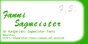 fanni sagmeister business card